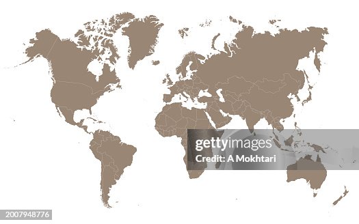 Mapamundi con detalles de países. Mapamundi con detalles de países.