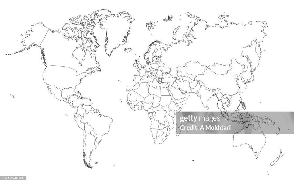 Umreißen Sie die Weltkarte.