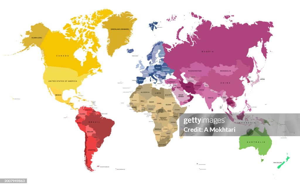 All Countries Graphics World Map With Details Of Countries High-Res Vector Graphic - Getty Images