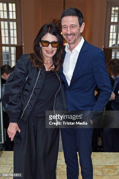 Iris Berben and her son Oliver Berben during the FFF Bayern Reception Berlinale 2024 on the occasion of the 74th Berlinale International Film...