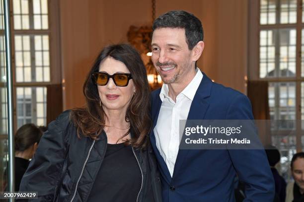 Iris Berben and her son Oliver Berben during the FFF Bayern Reception Berlinale 2024 on the occasion of the 74th Berlinale International Film...