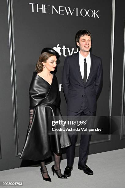 Maisie Williams and Eliott Margueron attend the premiere of Apple TV+'s "The New Look" at Florence Gould Hall on February 12, 2024 in New York City.