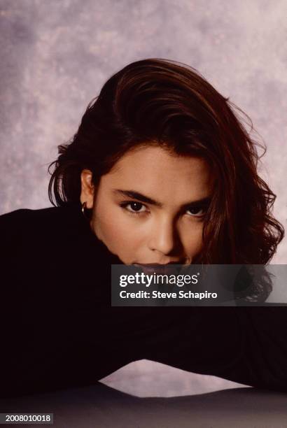 Portrait of American actress and model Talisa Soto, Los Angeles, California, 1988.