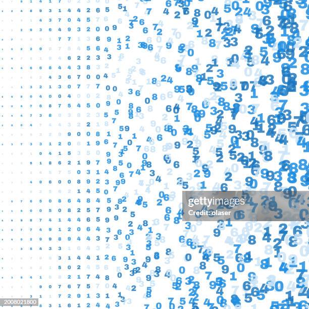 Numbers Data Math Numerical Data Visualization With A Gradient Of Blue Numbers On A White ...