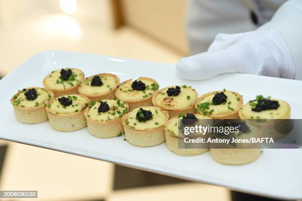 General view of hors d'oeuvres during the BAFTA & The Savoy Nominees' reception for Outstanding Debut by a British Writer, Director or Producer at...