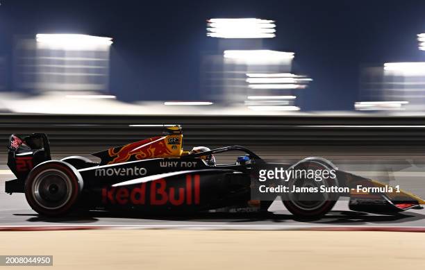 Josep Maria Marti of Spain and Campos Racing drives on track during day three of Formula 2 Testing at Bahrain International Circuit on February 13,...