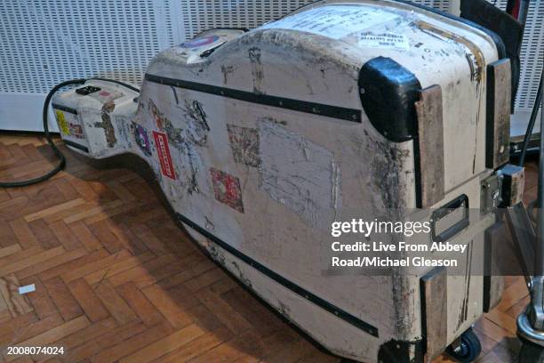 Flight case for double bass in Studio 2 on TV show Live From Abbey Road, Abbey Road Studios, London, 20th October 2007.