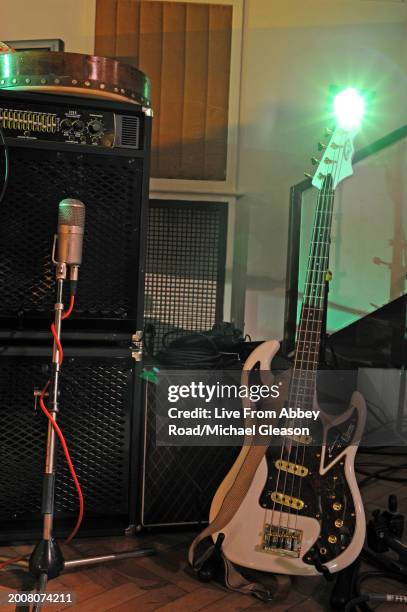 Burns Marquee Bass Guitar on TV show Live From Abbey Road, Abbey Road Studios, London, 10th February 2009.