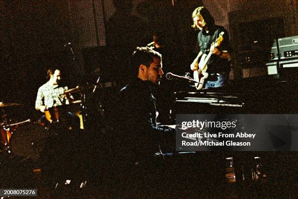 Brandon Flowers, Dave Keuning, Mark Stoermer, Ronnie Vanucci of The Killers on TV show Live From Abbey Road, Abbey Road Studios, London, 24th August...