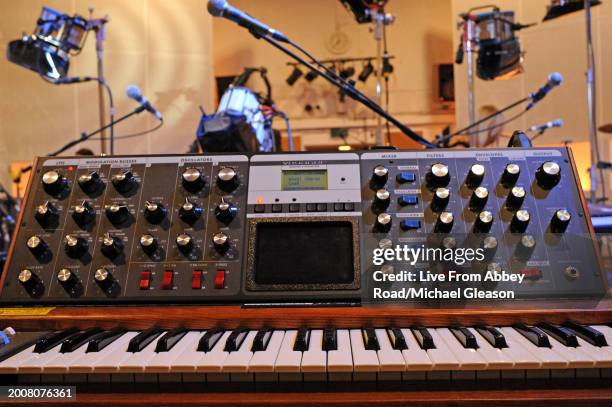 Moog Voyager synthesizer on TV show Live From Abbey Road, Abbey Road Studios, London, 27th June 2008.