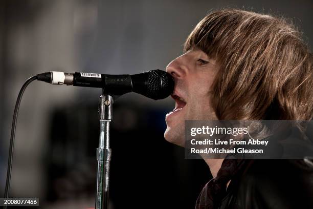 Liam Gallagher of Beady Eye on TV show Live From Abbey Road, Abbey Road Studios, London, 5th February 2011.