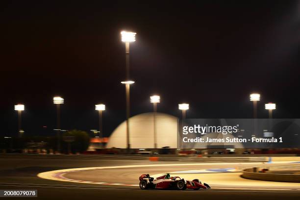 Andrea Kimi Antonelli of Italy and PREMA Racing drives on track during day three of Formula 2 Testing at Bahrain International Circuit on February...