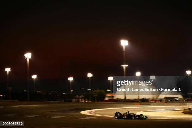 Taylor Barnard of Great Britain and PHM AIX Racing dri during day three of Formula 2 Testing at Bahrain International Circuit on February 13, 2024 in...