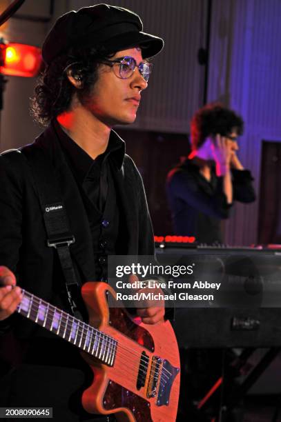 Omar Rodriguez-Lopez, Cedric Bixler-Zavala of The Mars Volta on TV show Live From Abbey Road, Abbey Road Studios, London, 17th June 2009.