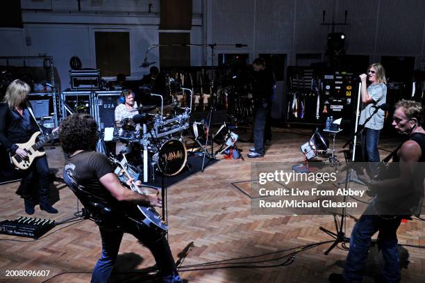 Joe Elliott, Phil Collen of Def Leppard on TV show Live From Abbey Road, Abbey Road Studios, London, 8th May 2008.