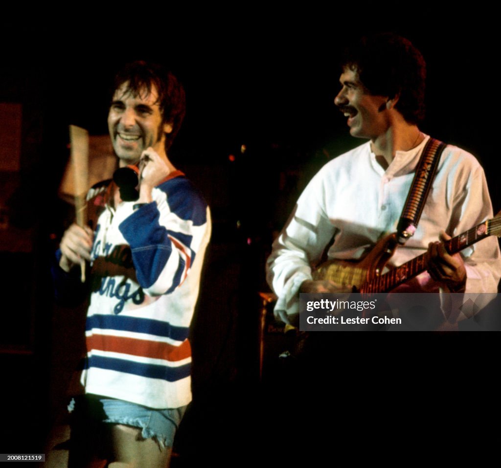 Keith Moon And Carlos Santana On Stage