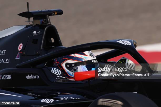Callum Voisin of Great Britain and Rodin Motorsport drives on track during day three of Formula 3 Testing at Bahrain International Circuit on...