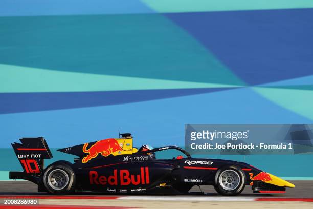 Oliver Goethe of Germany and Campos Racing drives on track during day three of Formula 3 Testing at Bahrain International Circuit on February 13,...