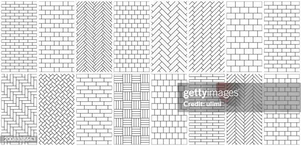 stockillustraties, clipart, cartoons en iconen met seamless patterns - baksteen