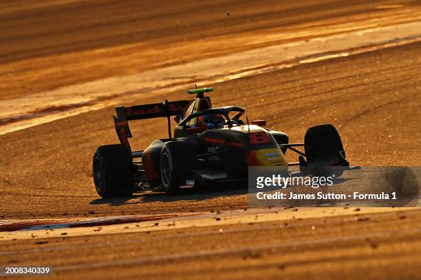 Kacper Sztuka of Poland and MP Motorsport drives on track during day three of Formula 3 Testing at Bahrain International Circuit on February 13, 2024...