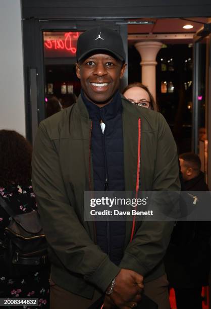 Adrian Lester attends the press night performance of "Just For One Day: The Live Aid Musical" at The Old Vic Theatre on February 13, 2024 in London,...