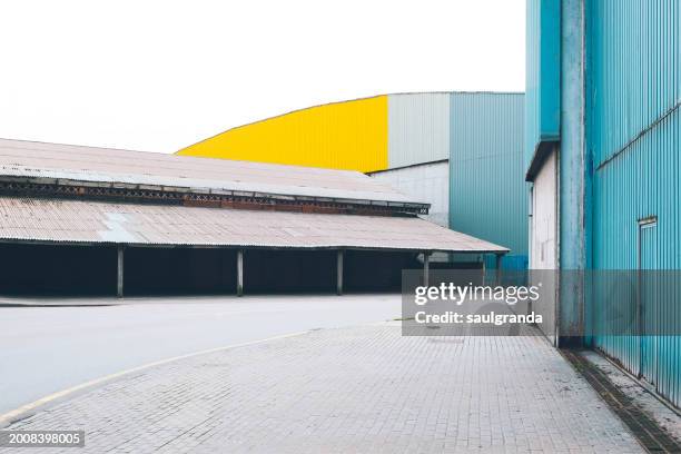 old industrial buildings - obsoleto stock pictures, royalty-free photos & images