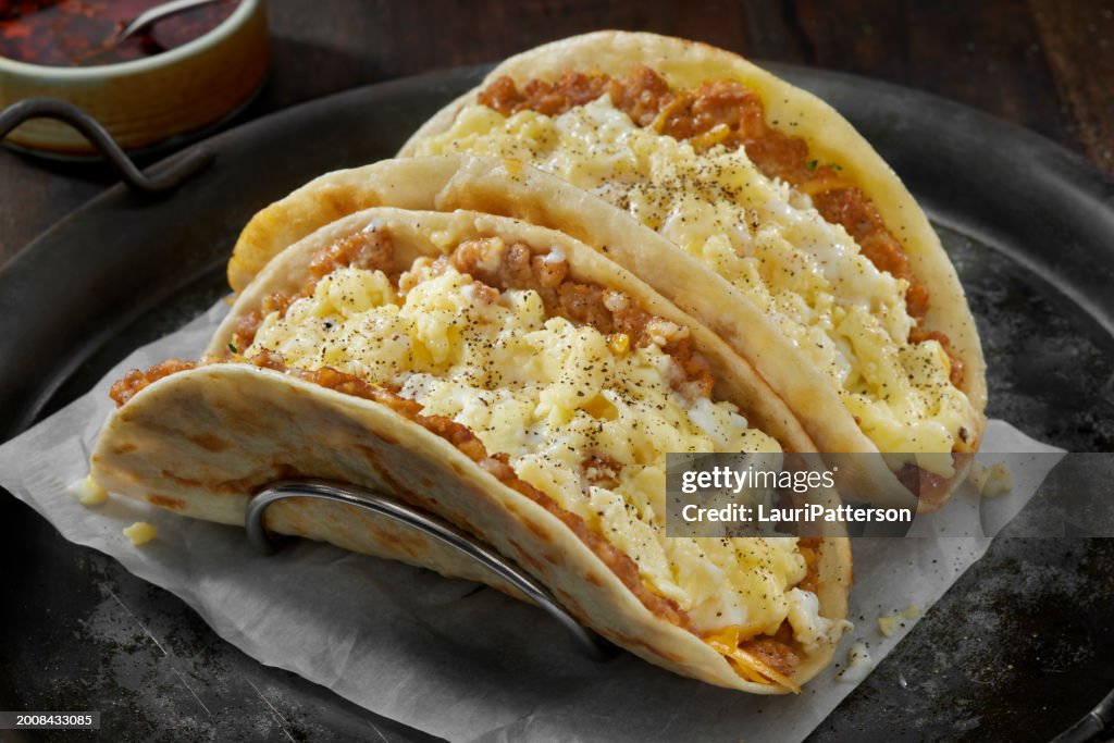 The Viral Smash Breakfast Sausage and Egg Taco