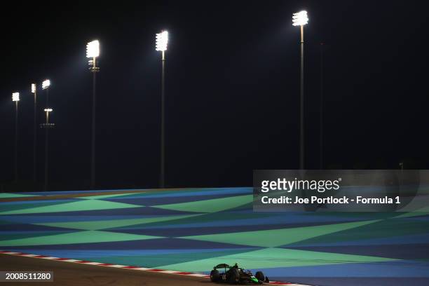 Taylor Barnard of Great Britain and PHM AIX Racing drives on track during day three of Formula 2 Testing at Bahrain International Circuit on February...