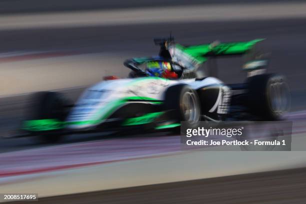 Charlie Wurz of Austria and Jenzer Motorsport drives on track during day three of Formula 3 Testing at Bahrain International Circuit on February 13,...
