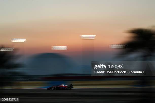 Roman Stanek of Czech Republic and Trident drives on track during day three of Formula 2 Testing at Bahrain International Circuit on February 13,...