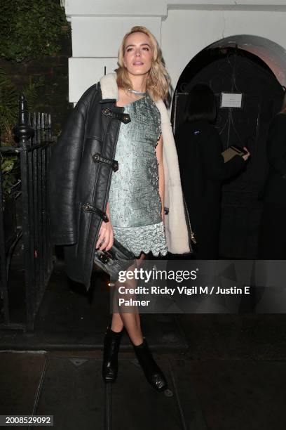 Stacy Martin seen attending the dunhill & BSBP pre-BAFTA Filmmakers dinner and party at Bourdon House on February 13, 2024 in London, England.