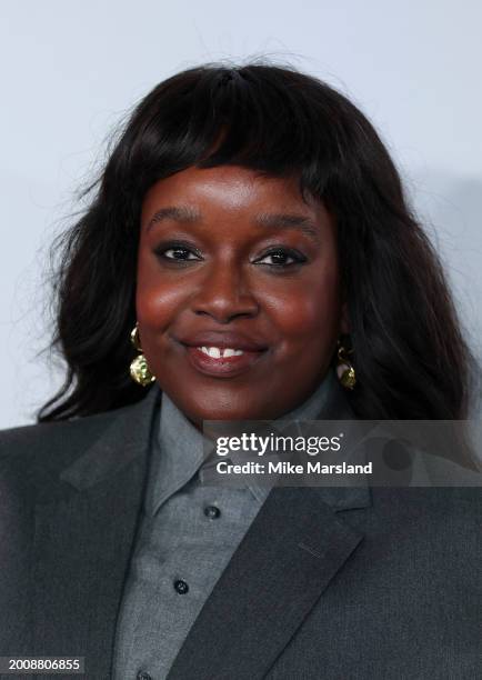 Lolly Adefope attends the European Premiere of "Wicked Little Letters" at Odeon Luxe Leicester Square on February 13, 2024 in London, England.