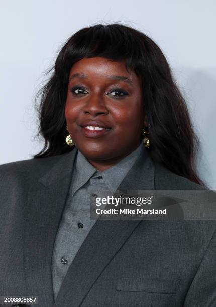 Lolly Adefope attends the European Premiere of "Wicked Little Letters" at Odeon Luxe Leicester Square on February 13, 2024 in London, England.
