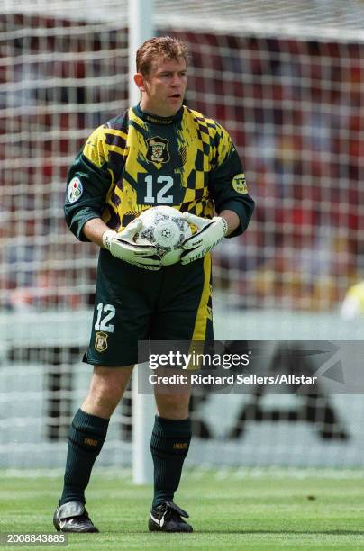 Andy Goram of Scotland on the ball during the UEFA Euro 1996 Group A match between Scotland and England at Wembley Stadium on June 15, 1996 in...