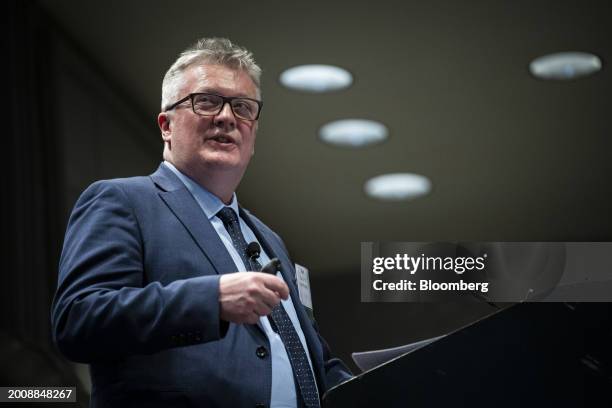 Huw Pill, chief economist at the Bank of England, during the National Association of Business Economics economic policy conference in Washington, DC,...