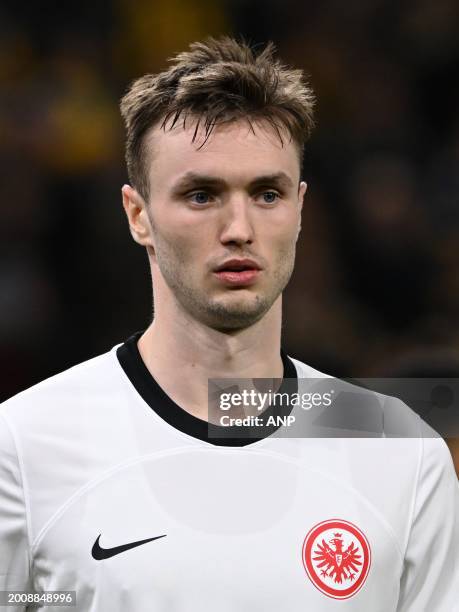 Sasa Kalajdzic of Eintracht Frankfurt during the UEFA Europa League play-off match between R. Union Sint Gillis and Eintracht Frankfurt at the Lotto...