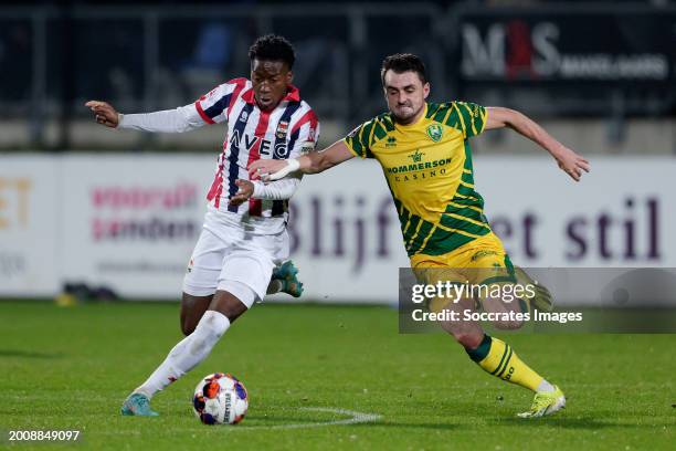 Khaled Razak of Willem II, Daryl van Mieghem of ADO Den Haag during the Dutch Keuken Kampioen Divisie match between Willem II v ADO Den Haag at the...