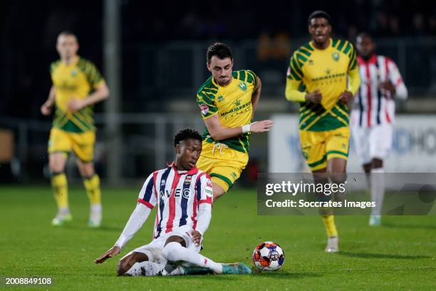 Khaled Razak of Willem II, Daryl van Mieghem of ADO Den Haag during the Dutch Keuken Kampioen Divisie match between Willem II v ADO Den Haag at the...