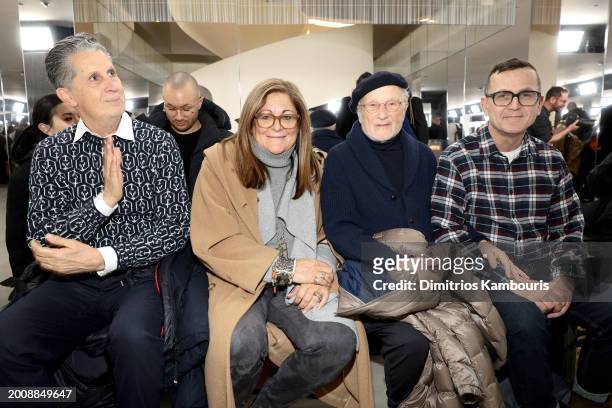 Stefano Tonchi, Fern Mallis, Stan Herman and Steven Kolb attend the Michael Kors Collection Fall/Winter 2024 Runway Show on February 13, 2024 in New...