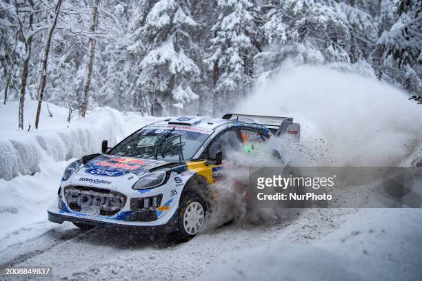Gregoire Munster and Louis Louka of the M-Sport Ford World Rally Team are facing one of the races in their Ford Puma Rally1 Hybrid during the FIA...