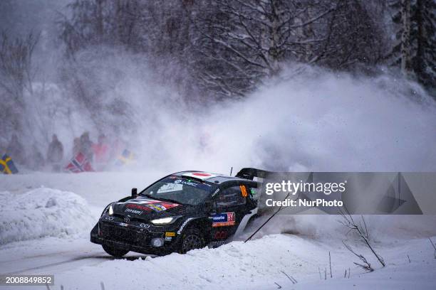 Drivers Takamoto Katsuta of Japan and Aaron Johnston of Ireland from Team Toyota Gazoo Racing WRT are competing in one of the races with their Toyota...