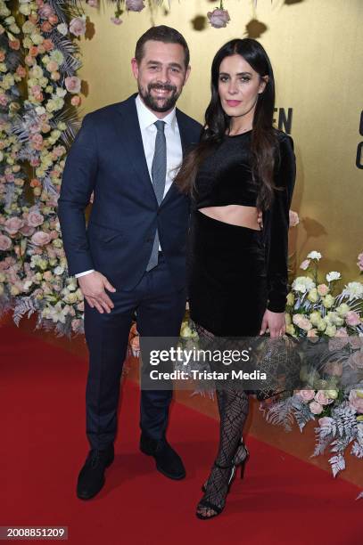 Klaas Heufer-Umlauf and Doris Golpashin attend the Golden Globes Connect on the occasion of the 74th Berlinale International Film Festival Berlin at...