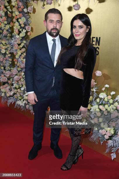 Klaas Heufer-Umlauf and Doris Golpashin attend the Golden Globes Connect on the occasion of the 74th Berlinale International Film Festival Berlin at...