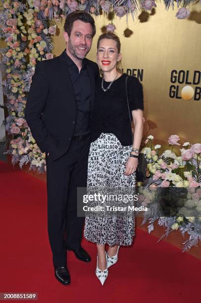 Ken Duken and Marisa Leonie Bach attend the Golden Globes Connect on the occasion of the 74th Berlinale International Film Festival Berlin at China...