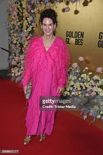 Bibiana Beglau attends the Golden Globes Connect on the occasion of the 74th Berlinale International Film Festival Berlin at China Club on February...