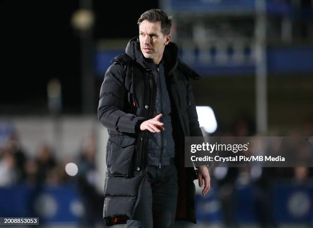 Gareth Taylor manager of Manchester City Women during the Barclays Women¥s Super League match between Chelsea FC and Manchester City at Kingsmeadow...