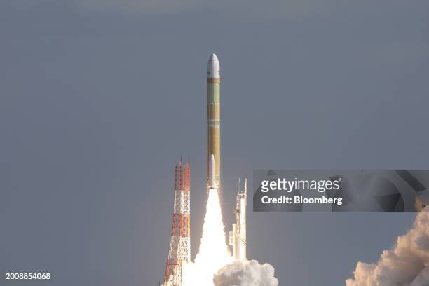 The H3 rocket, built by Mitsubishi Heavy Industries Ltd. For Japan Aerospace Exploration Agency , lifts up at Tanegashima Space Center in Kagoshima,...