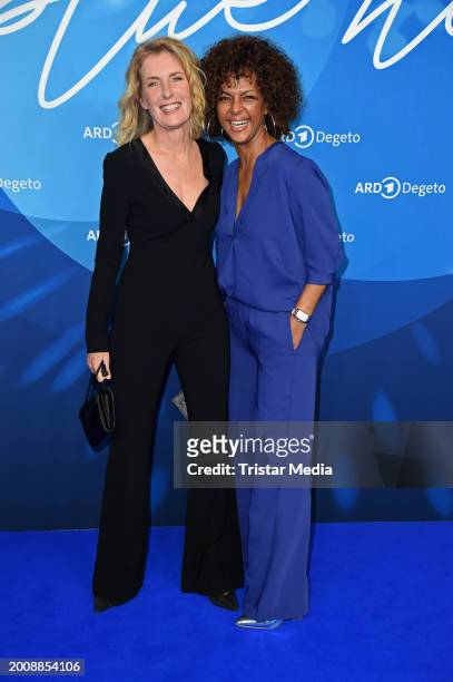 Maria Furtwängler and Dennenesch Zoude attend the ARD Blue Hour on the occasion of the 74th Berlinale International Film Festival Berlin at Hotel...
