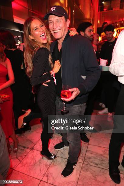 Laura Karasek and Oliver Masucci during the Red Night by Campari & Bunte on the occasion of the 74th Berlinale International Film Festival Berlin at...