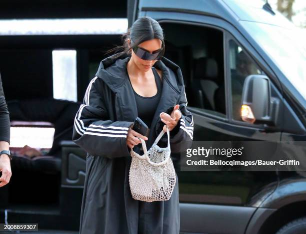 Kim Kardashian is seen on February 16, 2024 in Los Angeles, California.